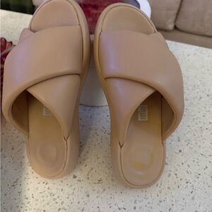 Fitflop Tan Slide Sandals